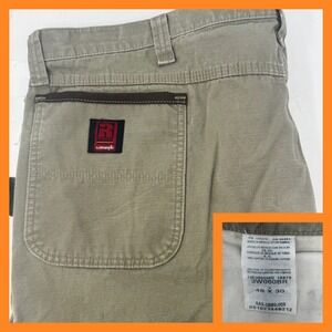 Wrangler RIGGS Workwear Cargo Pants Mens 48x30 Green Ripstop 3W060BR